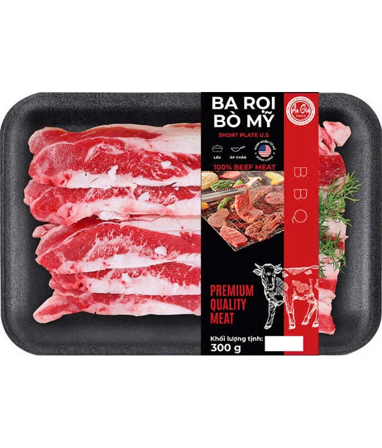 Thịt Ba Rọi Bò Mỹ (Short Plate) Nhập Khẩu Cao Cấp